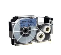 LXfOtG 18 Couleurs 6 mm 9mm 12 mm Étiquette Imprimante Ribbon Compatible avec XR12WE XR9WE XR6WE Imprimer(Black on Blue)