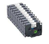 LXfOtG 5/10pk 231 Rouvre à étiquette stratifiée 12 mm Compatible avec PTH110 231 221 131 531 631(Black on White-10PK)