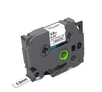 LXfOtG 5,8 mm HSE211 HSE 211 HSE-211 Tube de rétrécissement Thermique Noir sur Blanc Compatible avec PT-E550WVP PT-E300VP PT-E300 Maker et dispositifs d'étiquetage similaires