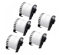 LXfOtG 5 Rouleaux Papier Thermique Compatible avec Les imprimantes de la série QL DK 11241 DK 11240 102 mm x 51mm 600 Étiquettes Rouleau 102 mm x 152m 200 Étiquettes Rouleau(DK-11241 5 Rolls)