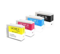 LXfOtG 80 ML SJIC36P 36P T44C1 CARTRIDE À L'ENK Compatible avec CW-C6000AE C6000PE C6500AE C6500PE Série de Couleurs imprimantes Pigment Encre Remplacement(SJIC36P T44C1-1set)