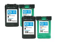 LXfOtG Cartouche à Encre Compatible Compatible avec 336 342 Remplacement Compatible avec DeskJet 5440 PSC1510 Photosmart 1500 C3100 C3180 D5420 6310 Printers(2Pk Black 2Pk Color)