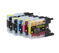 LXfOtG Cartouche à Encre Compatible Compatible avec LC1280 LC1280XL LC1240 LC1240XL LC1220XL Fonctionne avec DCPJ525W DCP925DW MFCJ430W J625DW J6510DW(2BK 1C 1Y 1M)