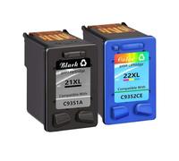 LXfOtG Cartouche à Encre remanufacturée Compatible Compatible avec 21 22 22 Printers de Bureau, y Compris F 2180 F2280 F4180 F2200 F380(1 Black 1 Color)