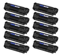 LXfOtG Cartouche de Toner Noire Q2612A, rendement 1PK-10PK, Compatible avec Les modèles d'imprimante 12A 1020 1022n 3050 3052 Compatible avec numéro de pièce Q2612A(10Pack Q2612A)