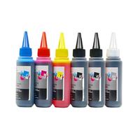 LXfOtG Kit d'encre de Colorant 100 ML avec 5 ou 6 Couleurs compatibles Divers modèles PGI 750 650 450 350 250 150 270 370 470 570 770 880 751 480 580(6color 100ML Dye Ink)