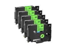 LXfOtG Rassette d'étiquette 5pk / 10pk Compatible avec TZ TZE-231 131 631 Cassettes d'étiquette laminées Compatible avec Le Fabricant d'étiquettes 12 mm(Fluo Black on Green)