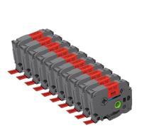 LXfOtG Ruban d'étiquette d'étiquette 3-10pk 12mm 231 TZ231 TZ Blancheur Blanc Compatible avec TZ-231 Cassette Étiquette de Cassette Compatible avec la Machine du Fabricant d'étiquettes(Black on Red)