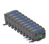 LXfOtG Ruban d'étiquette d'étiquette 3-10pk 12mm 231 TZ231 TZ Blancheur Blanc Compatible avec TZ-231 Cassette Étiquette de Cassette Compatible avec la Machine du Fabricant d'étiquettes(Black on Blue)