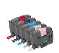 LXfOtG Tapes de Ruban satiné de 12 mm 5 Couleurs compatibles avec l'étiquette TZE RE31 R531 RN34 RN34 RW34 Compatible avec l'imprimante embellis(Mixed Color 2)