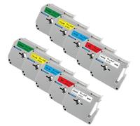 LXfOtG Tapis de 12 mm M MK231 Compatible avec PT-70 PT-80 Étiquette d'étiquette Tapis d'étiquette Compatible avec M-K231 MK231(10PK Mixed Color 02)