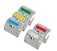 LXfOtG Tapis de 12 mm M MK231 Compatible avec PT-70 PT-80 Étiquette d'étiquette Tapis d'étiquette Compatible avec M-K231 MK231(5PK Mixed Color 03)