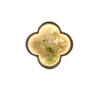 LXHELIVERY Décoration Murale 3D - Sculpture-tableau Suspendue Avec Éclairage LED, Lampe Décorative Murale Moderne Pour Salon, Chambre, Entrée Et Bureau(Brown-d,50x50cm/20x20”)