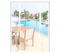 LXHFSH Moustiquaire Porte Magnétique 140x200cm Moustiquaire Aimantée Double Ouverture Latérale, Rideau Maille Anti-Moustique, Fermeture Automatique, Rideau Anti Insecte Mouche, pour Couloirs Patio