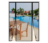 LXHFSH Moustiquaire Porte Magnétique 140x200cm Moustiquaire Aimantée Double Ouverture Latérale, Rideau Maille Anti-Moustique, Fermeture Automatique, Rideau Anti Insecte Mouche, pour Couloirs Patio