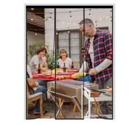 LXHFSH Moustiquaire Porte Magnétique 240x210cm Moustiquaire Aimantée Double Ouverture Latérale, Rideau Maille Anti-Moustique, Fermeture Automatique, Rideau Anti Insecte Mouche, pour Couloirs Patio