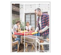 LXHFSH Moustiquaire Porte Magnétique 240x210cm Moustiquaire Aimantée Double Ouverture Latérale, Rideau Maille Anti-Moustique, Fermeture Automatique, Rideau Anti Insecte Mouche, pour Couloirs Patio