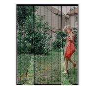 LXHFSH Moustiquaire Porte Magnétique 270x210cm à Double Ouverture Latérale - Fermeture Automatique, Rideau Maille Anti-Insectes, Baie Vitrée Coulissante Aimantée