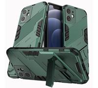 LXHGrowH Coque pour iPhone 12 Mini, Housse Anti-Rayures Back Armor et Anti-Choc Protection Silicone TPU Bumper, Étui avec Fonction Stand Full Body Antichoc Protecteur Case, Vert