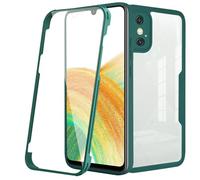LXHGrowH Coque pour iPhone X et iPhone XS, Housse Anti-Rayures avec Protection d'écran Intégré, 2in1 Hybride Double Couche 360 Degrés Full Body Anti-Choc Protecteur Etui, [Transparente+Vert]