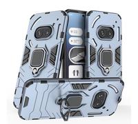 LXHGrowH Coque pour Nothing Phone 2a / 2a Plus, Housse Anti-Rayures Back Armor et Anti-Choc Protection Silicone Bumper, Étui avec 360° Fonction Stand à Bague de Rotation Full Body Protecteur, Bleu