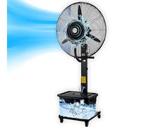 LXHGVKHJ Ventilateur Brumisateur Industriel sur Pied, Réservoir de 42L, Ventilateur rafraichisseur d'air Extérieur 65cm, Oscillation à 90°, 3 Vitesses, 4 Roulettes portatif(29 inches)