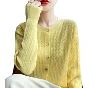 LXHZSY Cardigan Femme Cardigan en Cachemire for Femme, Simple Boutonnage, Manches Longues, Couleur Unie, Automne et Hiver(Color6,XX-Large)