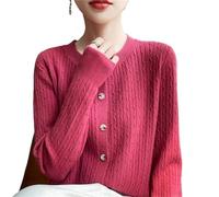 LXHZSY Cardigan Femme Cardigan en Cachemire for Femme, Simple Boutonnage, Manches Longues, Couleur Unie, Automne et Hiver(Color7,XX-Large)