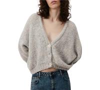 LXHZSY Cardigan Femme Cardigan en Tricot de Couleur Unie for Femme, Automne, col V, Manches Longues, boutonné, décontracté, Hiver, Printemps(Light Grey,L)