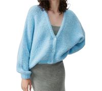 LXHZSY Cardigan Femme Cardigan en Tricot de Couleur Unie for Femme, Automne, col V, Manches Longues, boutonné, décontracté, Hiver, Printemps(Blue,S)