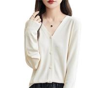 LXHZSY Cardigan Femme Cardigans décontractés for Femmes, Pull Ample à col en V, Printemps-été, Cardigan Tricot Simple Boutonnage, très Extensible(Color11,L)