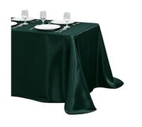 LXHZSY Nappe en Satin Nappe rectangulaire en Satin 145 x 220 cm, idéale for Un Mariage, Anniversaire, Banquet, Une Saint-Valentin ou Tout Autre événement(Blackish Green)