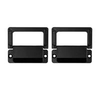 LXHZSY Poignet De Porte Cuisine Poignée de tiroir dissimulée for Armoire, poignées Pliantes cachées, Accessoires de quincaillerie de Meubles, poignées Plates Noires Modernes en Alliage de Zinc(2PCS)
