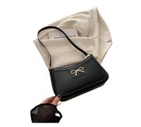 LXHZSY Sac A Main Femme Sac à bandoulière avec nœud en métal, sac polyvalent for femme, usage quotidien(Black)