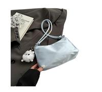LXHZSY Sac A Main Femme Sac à bandoulière élégant en tissu lisse et satiné, sac de loisirs for femme(Blue-Withdoll)