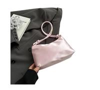 LXHZSY Sac A Main Femme Sac à bandoulière élégant en tissu lisse et satiné, sac de loisirs for femme(Pink)