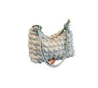 LXHZSY Sac A Main Femme Sac en toile froissé for femme, sac à bandoulière décontracté, matelassé, fourre-tout, nuage, main(Blue)