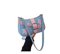 LXHZSY Sac A Main Femme Sacs à bandoulière rétro rivets for femmes, sac main chaîne, petit(Light blue)