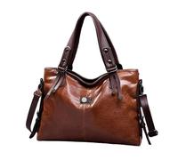 LXHZSY Sac De Plage Grands Sacs à bandoulière Vintage fourre-Tout for Femmes, Sacs à bandoulière Tendance en Cuir, Sacs à Main Hobo for Dames(Brown)