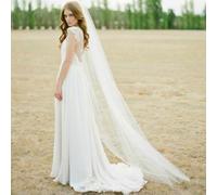 LXHZSY Voile De Mariée Voile de mariée Long en Tulle, Une Couche avec Peigne, Voile de mariée for Accessoires de Mariage de mariée(White,150cm)