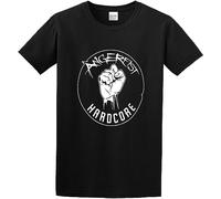 LXIOZFJE Men's Angerfist Hardcore Techno Gabber MOH Dutch Rave Scene Terror Music Raver Design Cotton T Shirt Black M