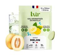 LXIR DRINK - Eau aromatisée en pastille sans sucre - Boisson multivitamines - Riche en vitamines C et B - Hydratation quotidienne - Beauté de la peau - Melon