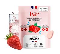 LXIR DRINK - Eau aromatisée en pastille sans sucre - Boisson multivitamines - Riche en vitamines C et B - Hydratation quotidienne - Beauté de la peau - Fraise