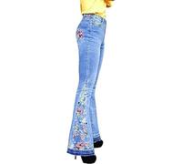 Lxitoler Jean Patte D'Elephant Femme Pantalon Slim À Taille Haute Et À Jambe Large Slim Taille Haute Vintage Pantalons Bootcut