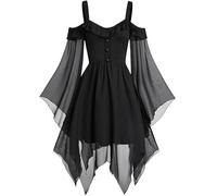 Lxitoler Robe Soirée Déguisement Halloween Vampire Costume Viking Princesse Cocktail Chic Gothique Médiévale De Soirée Grande Taille