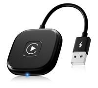LXJADAP CarPlay sans Fil, pour Adaptateur Apple CarPlay sans Fil, Dongle Car Play Noir Plug-and-Play, Compatible avec Les Voitures à partir de 2016 et l'iPhone iOS 10+, CarPlay sans Fil 5G