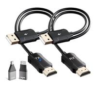 LXJADAP HDMI sans Fil, Émetteur et récepteur HDMI sans Fil pour Diffuser de la vidéo et de l'audio Depuis Un Ordinateur Portable/PC/TV vers Un Prolongateur/Moniteur/HD TV, 2,4 G/5 G, Plug & Play