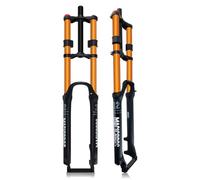 LXJBBD Fourche avant de vélo de montagne, fourche à suspension pneumatique à double épaule, voyage de 180 mm, frein à disque, tube de direction de 1-1/8, 9 x 100 mm, compatible avec vélos de 26 / 27,5
