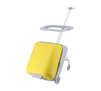 LXJBBD Valise de cabine extensible avec roulettes pivotantes - Bagage léger pour enfants - Poignée réglable en hauteur - Chariot avec siège pour voyage