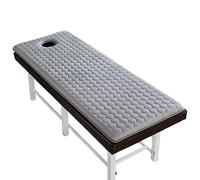 LXJDDLD Protection De Table Massage De Station Thermale,Surmatelas en Mousse Mémoire De Forme pour Table Massage,Matelas Beauty Bed avec Trous,Tête Carrée,3 Options D'épaisseur,Gris,60x180cm 4cm